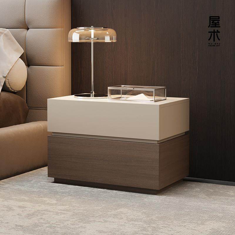 屋术实木床头柜意式极简大抽屉款收纳柜60cm家用收纳柜卧室床边柜,住宅家具,床头柜,淘宝优惠券,粉丝福利购,淘宝优惠卷