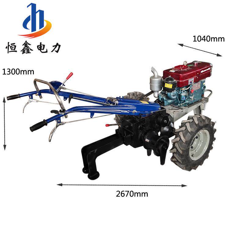 电力8吨拉电缆手扶绞磨机5吨导线牵引机6吨柴油绞盘收线机