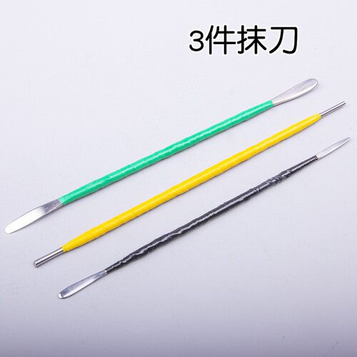 轻粘土软陶泥塑工具不锈钢手办雕塑开眼刀抹刀3件套精雕油泥套装