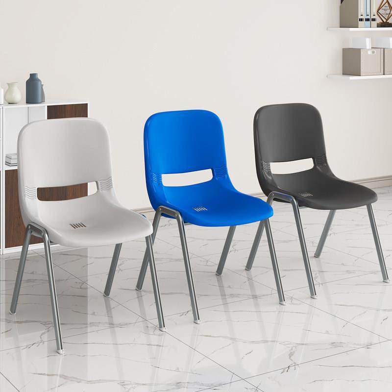 简约办公椅靠背电脑椅学生椅麻将椅会议椅职员洽谈培训椅弓形椅子