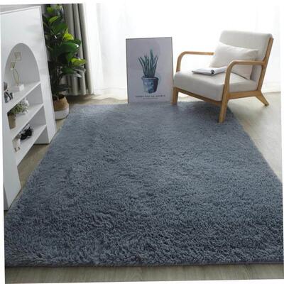 Fluffy Area Rugs for Bedroom Shaggy Floor Mat Carpet 地毯垫1