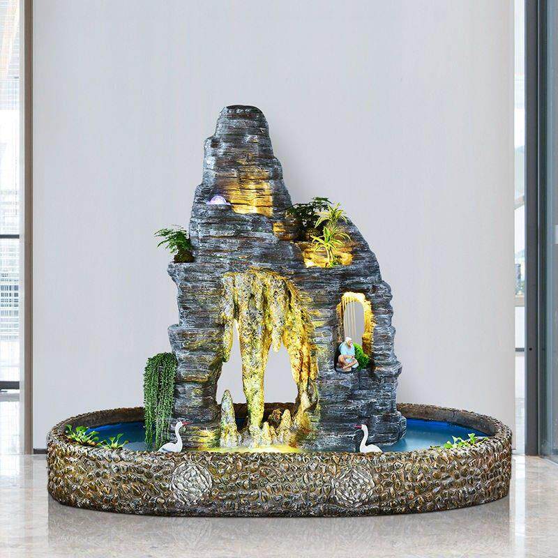 双面景观大型假山流水喷泉钟乳石摆件别墅花园庭院户外阳台鱼池