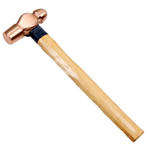 TOOLTIME图泰紫铜木柄奶头锤紫铜锤圆头锤榔头锤铁锤铜锤手锤锤子