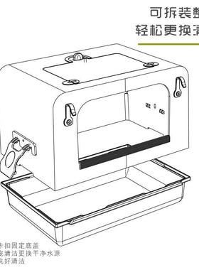 洗澡大号大全牡丹虎皮中鹉小型鹦AQN专用玄凤珍珠鸟神盆器用品大