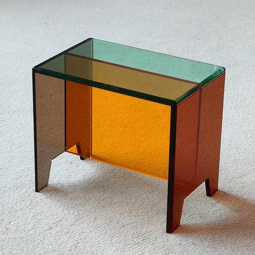 简约高级感换鞋凳门口家用客厅创意透明矮凳亚克力梳妆凳儿童凳子