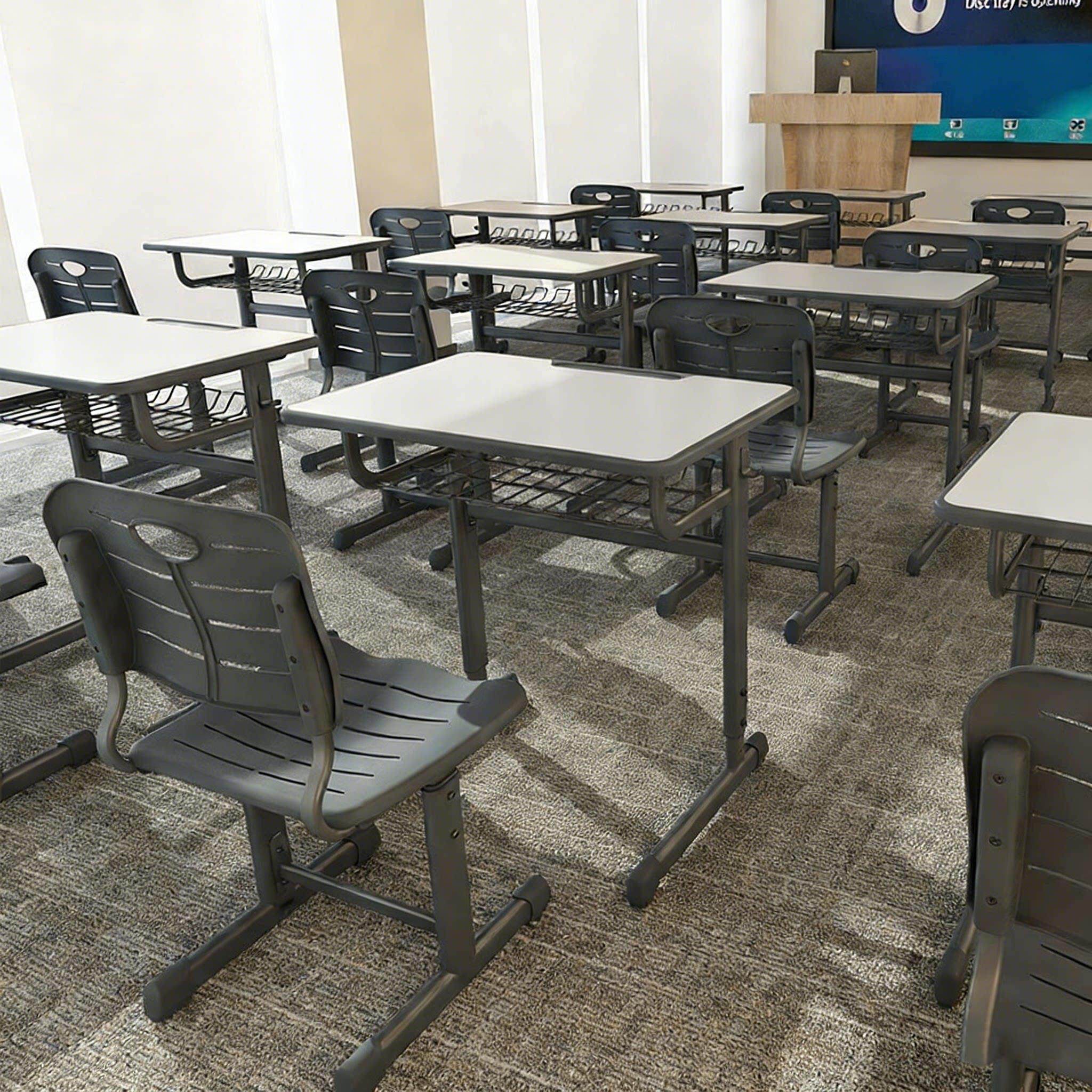 育才中小学生培训机构课桌椅儿童学习可升降学校托管辅导班写字桌