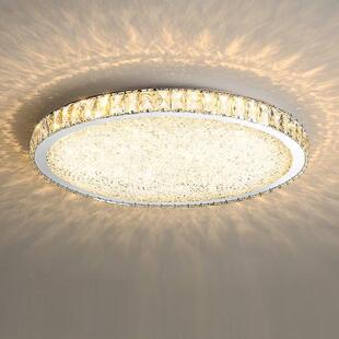 现代轻奢水晶室房间灯灯简约大35样板气间客厅餐厅圆形LE卧D吸顶