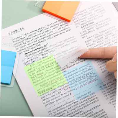pet memo便签纸transparent sticky notes彩色半透明ins 便利贴纸