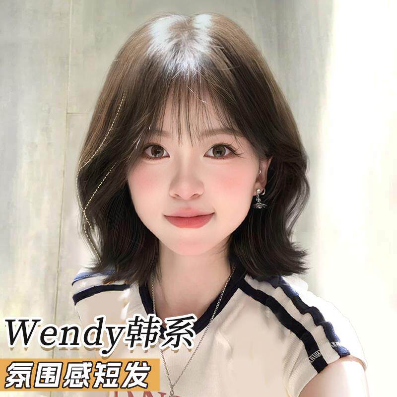 假发全头套女短发假发彷真发网红同款自然日常减龄自然短发假发套