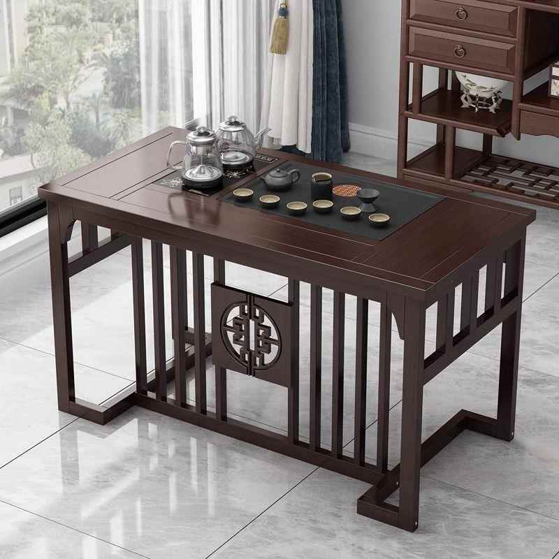 实木茶桌家用小型阳台客厅茶桌新中式一整套可移动茶桌一体泡茶台