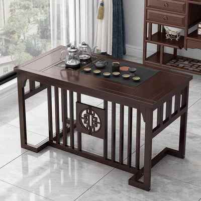 实木茶桌家用小型阳台客厅茶桌新中式一整套可移动茶桌一体泡茶台