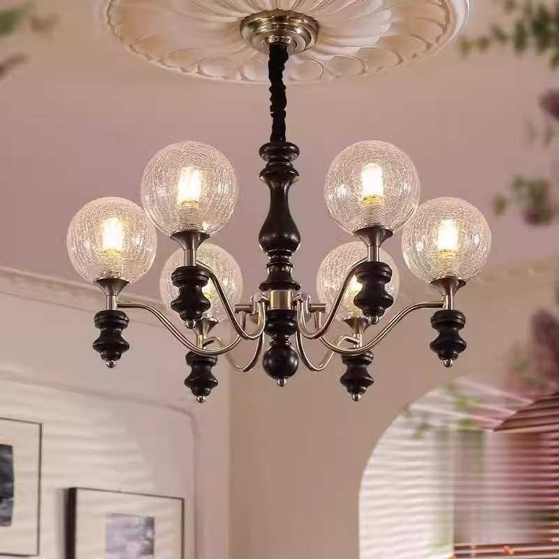 美式现代中古风设计师大厅主灯2025新款法式复古卧室灯具客厅吊灯