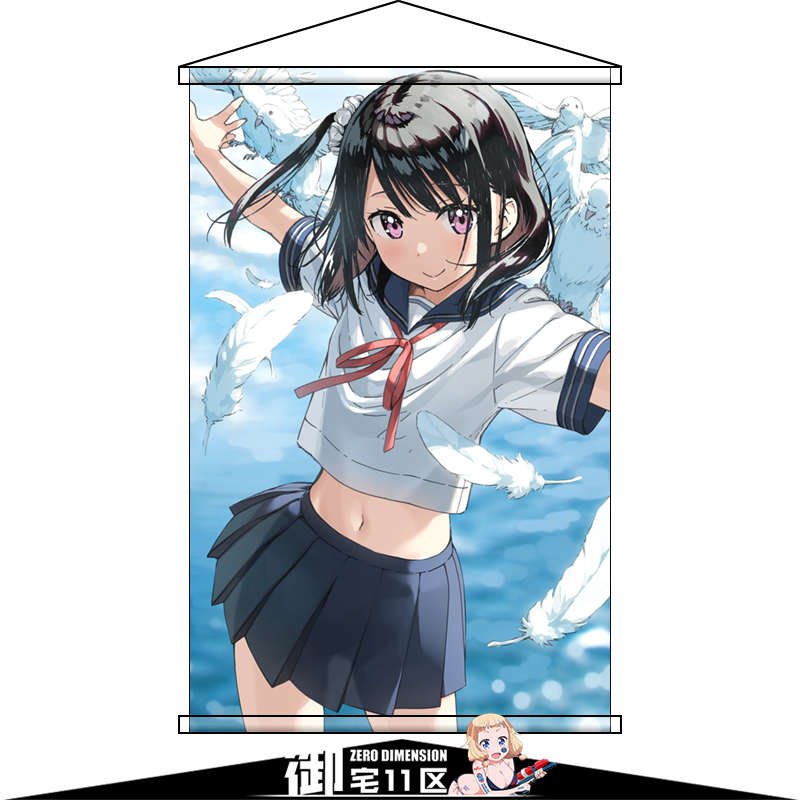 KANTOKU监督动漫挂画美少女日式贡缎布海报二次元周边壁画包邮