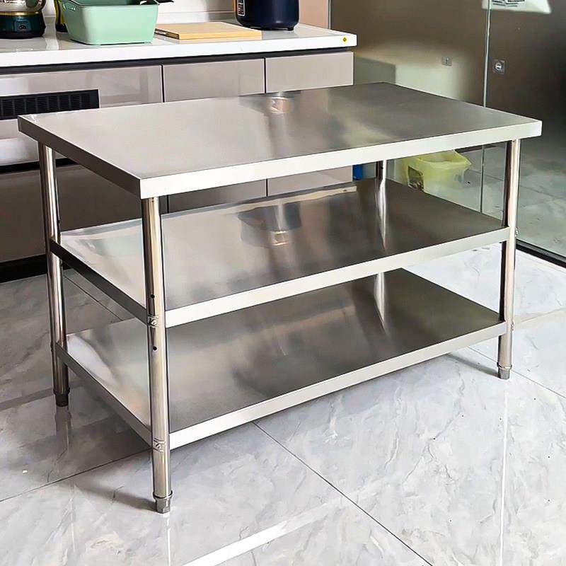 不锈钢工作台置物架厨房专用桌子货架商用架子台操作台打包长方形