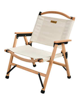 Hispeed旗速克米特椅实木户外营地椅折叠帆布椅野餐便携露营椅