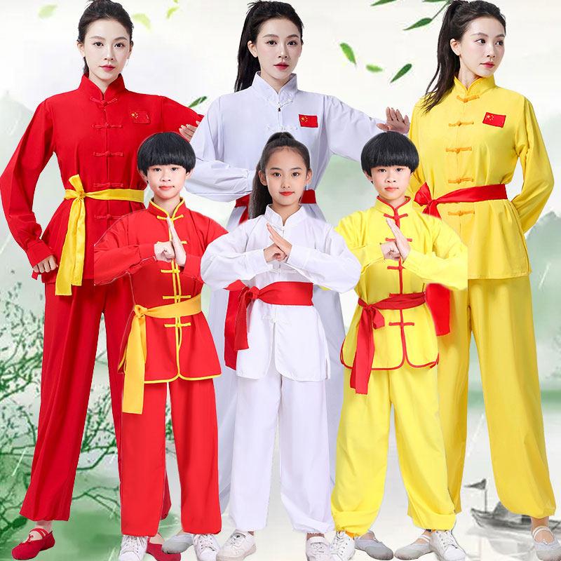 儿童武术服练功服中小学生太极服演出服弹力考级团体表演服训练服