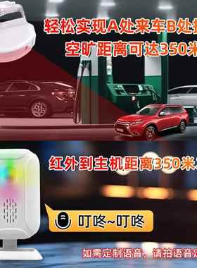 车辆感应报警器室红外线人感应户外水无线分体外防83385式感应门