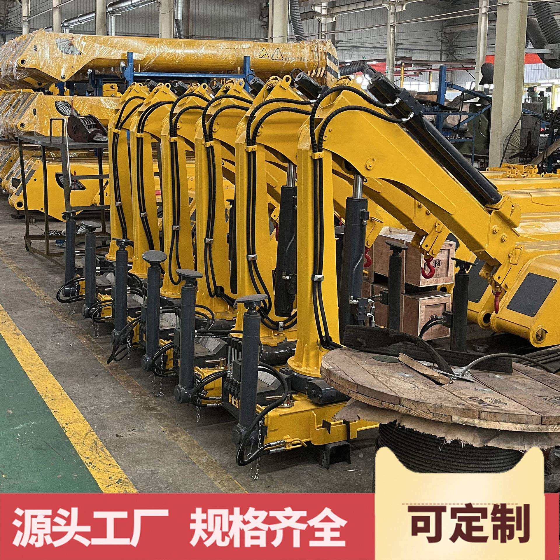 徐州源头工厂出口热销2吨折臂液压起重机3吨随车吊轻卡平板蓝牌