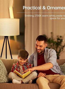 跨境直供落地逊灯三脚布艺卧室居古风877家落氛围灯亚马客厅LED地