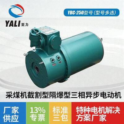YBC-250采煤机截割隔爆型电动马达矿用防爆三相异步电机