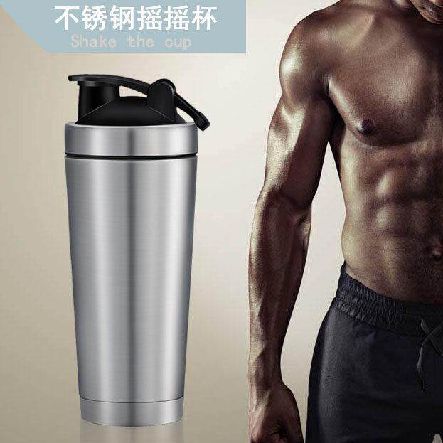 大容量双层不锈钢摇杯蛋白粉摇摇杯子健身运动水杯营养奶昔搅拌杯