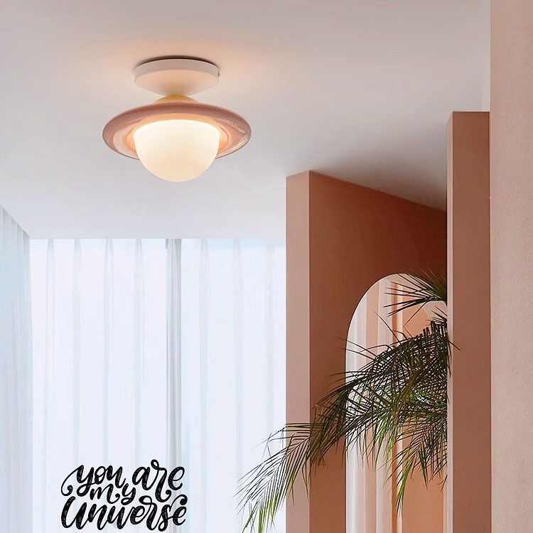 奶油风过道灯马克龙走廊灯阳台吸顶灯玄关入户门厅创意网红灯