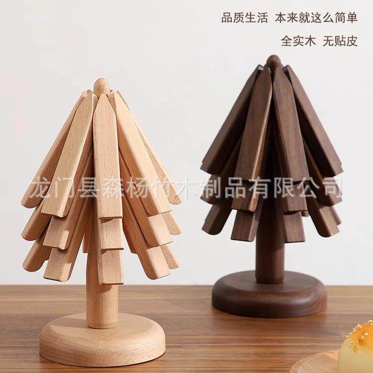 榉木木垫实木垫子亚马逊热销家居防烫杯垫沙比利黑胡桃木质工艺品