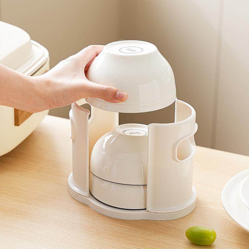 抽屉内置碗架小型厨房沥水置物架橱柜竖放倒扣收纳架家用放碗碟架