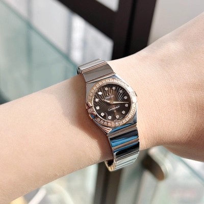 9.8新欧米茄星座玫瑰金镶钻手表女士表123.25.24.60.63.002