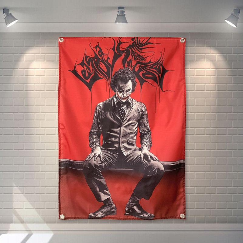 JOKER小丑经典电影挂布挂旗 酒吧主题工作室室内墙面背景装饰布