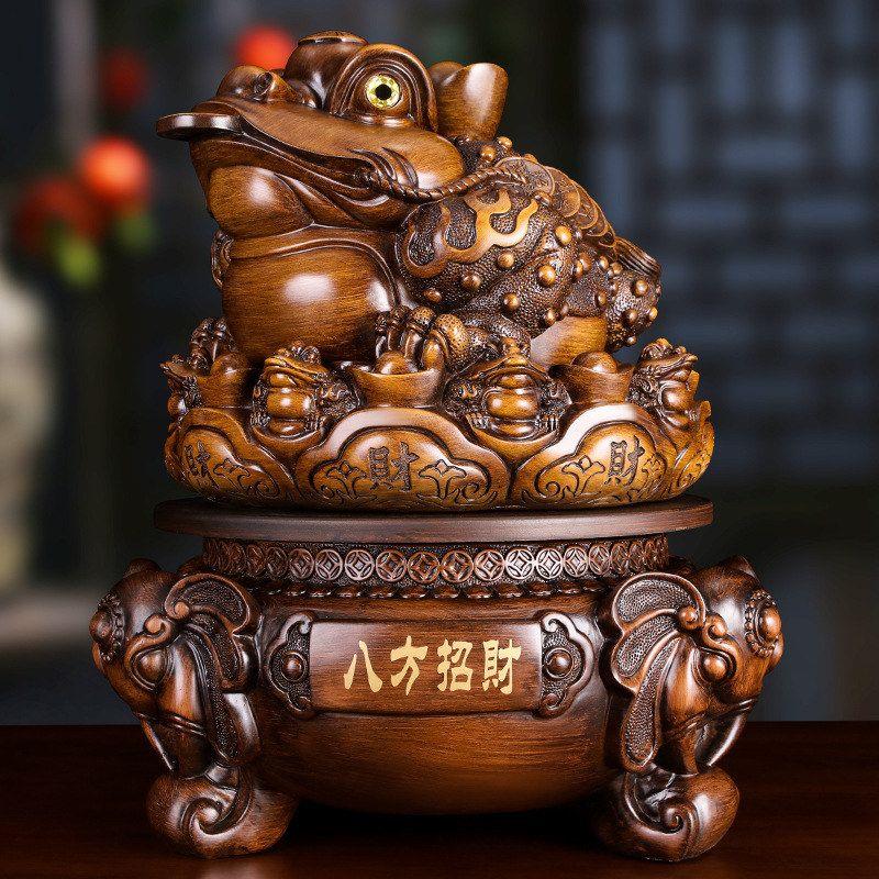 客厅家具中式摆件店铺工艺品开业金蟾摆件装饰品树脂礼品办公室