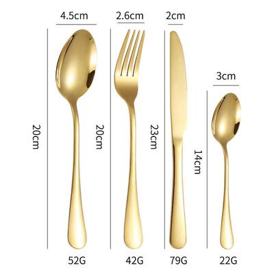 Western stainless steel tableware 24pcs knife fork and spoon