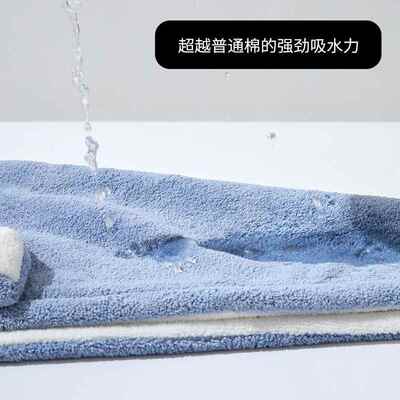 蝴蝶结浴帽卡通可爱珊瑚绒干发帽女双层吸水加厚包头巾干发巾