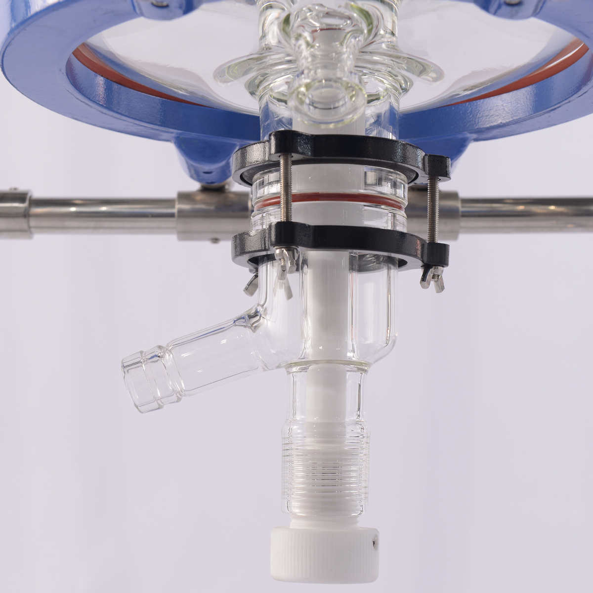 双层玻璃反应釜大型框架式100L蒸馏萃取实验室用双层玻璃反应釜