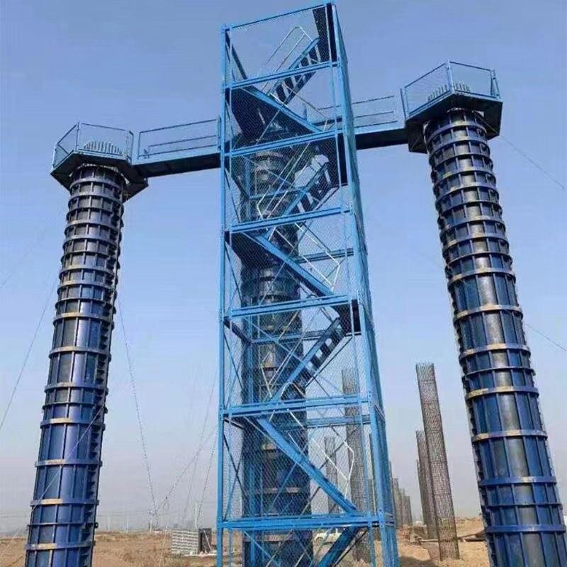 路桥盖梁平台 桥梁墩柱施工平台 组装式安全梯笼平台