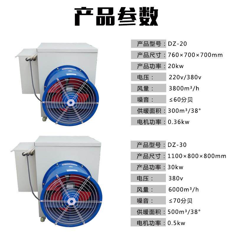 工业用电暖风机温控取暖器畜牧养殖加温电热风炉大棚室内加热风机