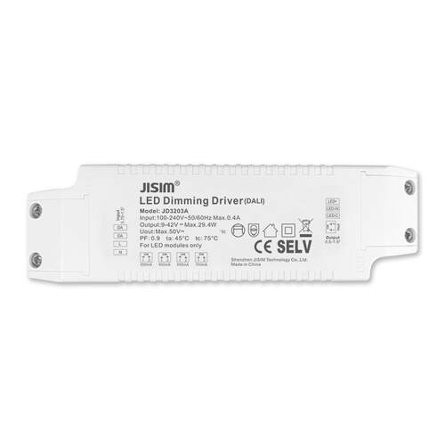 DALI调光调色电源 36V20W30W高PF无频闪双色温筒灯调光调色驱动