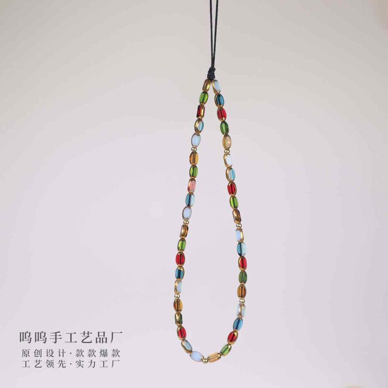 手工ins风手机链手机绳数码彩色创意可拆卸挂件挂绳玫瑰手腕防丢