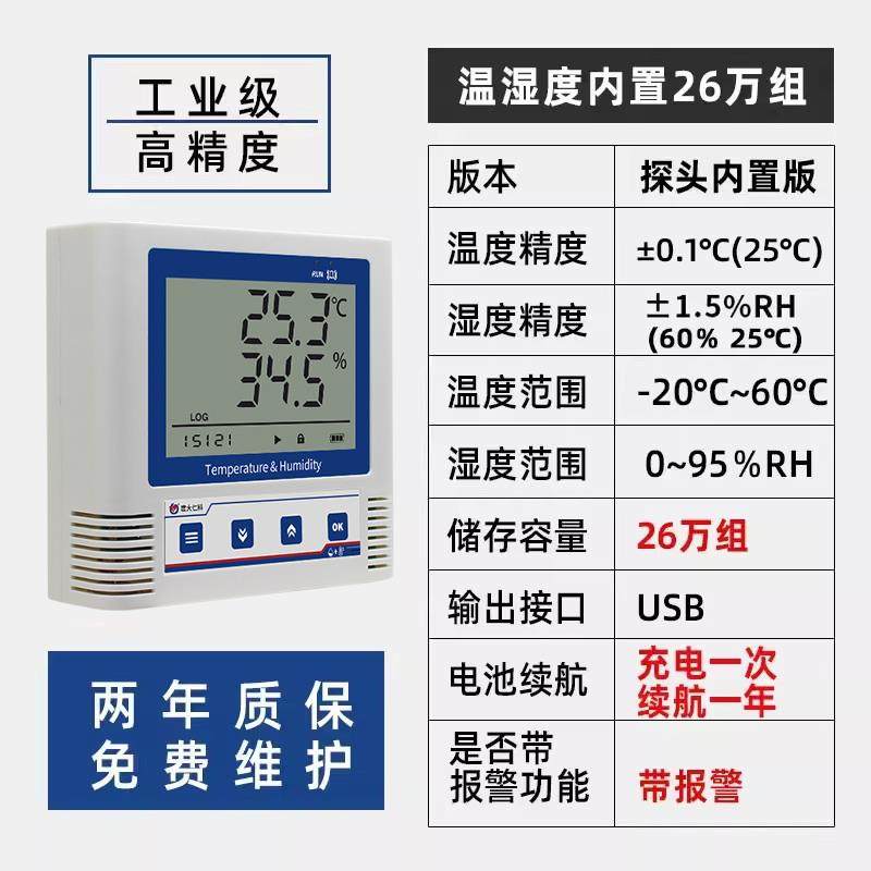 正品药建大仁科温湿度记录仪自动店gsp冷度链实验室湿高精工业温