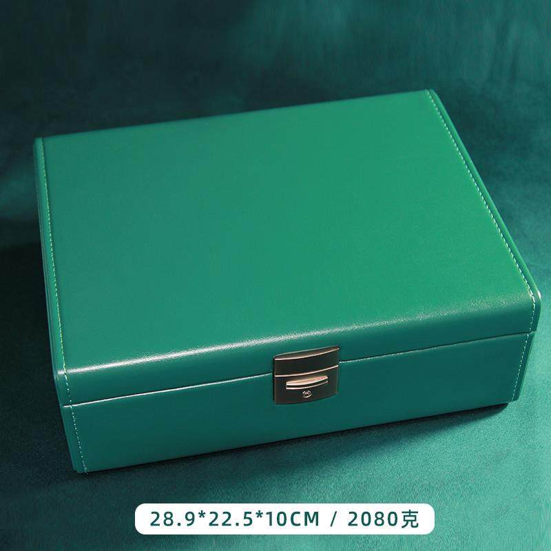 新款宝功能带锁便携纳珠首饰箱戒指项链饰品收展示盒大容多量