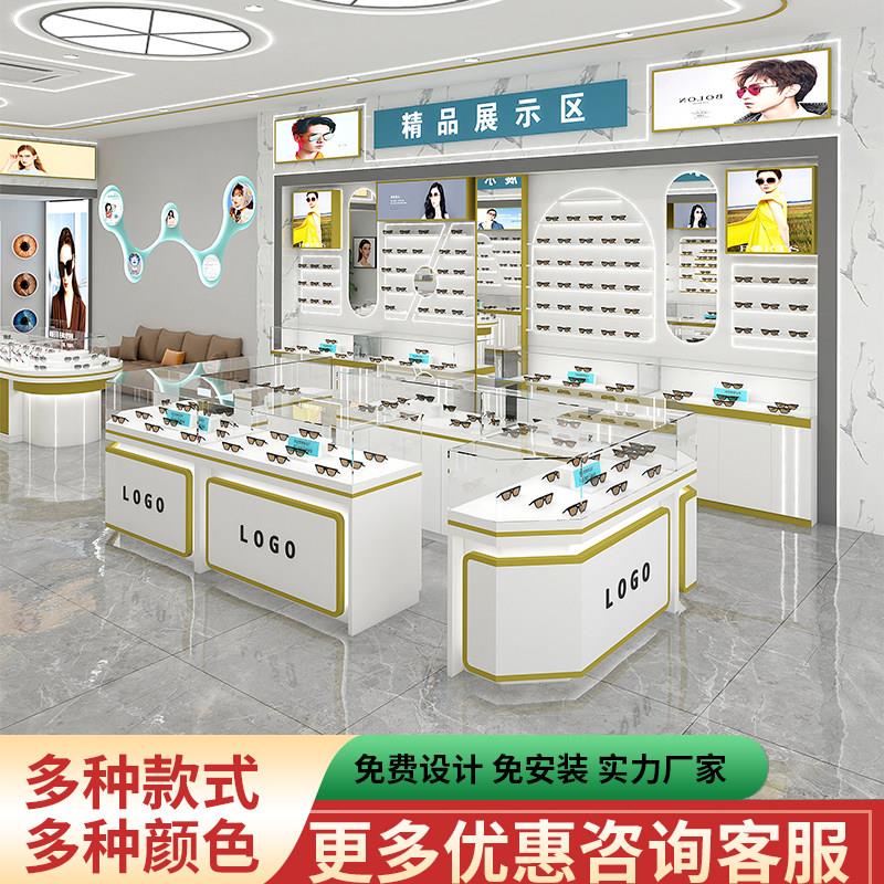 眼镜展示柜玻璃中岛柜近视墨镜陈列柜高柜整店定制太阳眼镜店柜台
