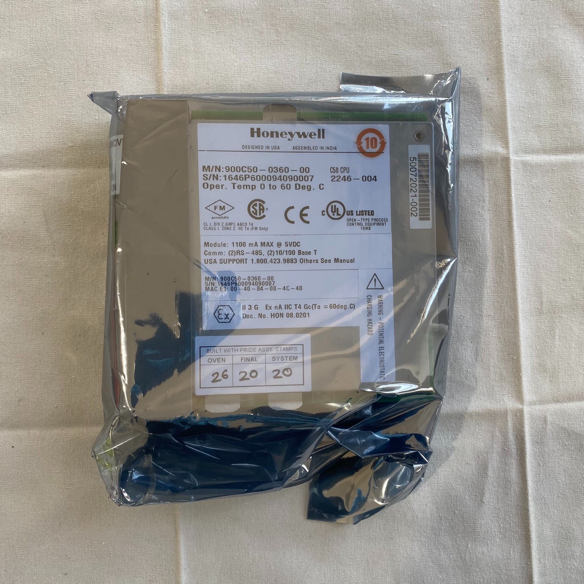 霍尼韦尔900C50-0360-00  数量2 现货~议价~