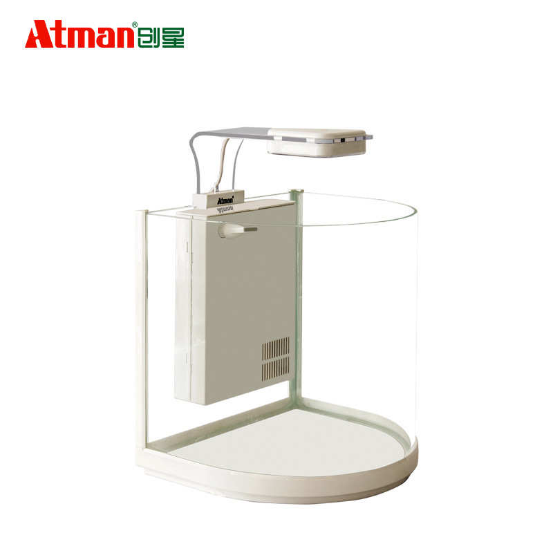 ATMAN青春鱼缸水族箱生态创意桌面缸小型迷你观赏鱼热带金鱼缸