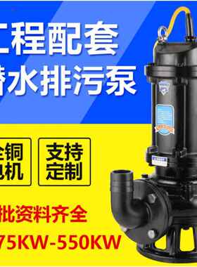 WQ潜污泵50qw25-32-5.5kw立式排污泵承接工程单出货快质量好