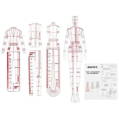 4 Pcs Mannequin Sewing Template Ruler Clothing Measuring