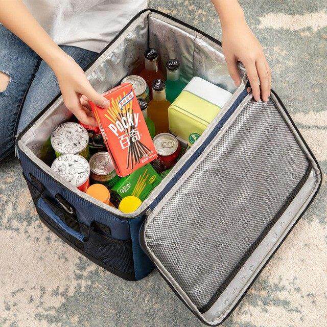 【加厚】可折叠外送箱防水车载后备箱收纳箱保温保冷汽车露营装备