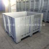 堆垛运输卡板箱可加轱辘带盖子栈板箱密封托盘方箱五金汽配叉车桶