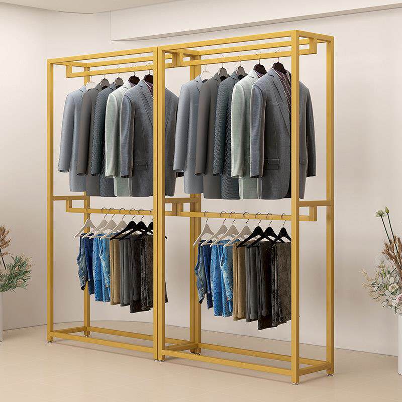 婚纱影楼店礼服婚纱汉服开放式衣架服装店挂衣架落地铁艺展示衣架