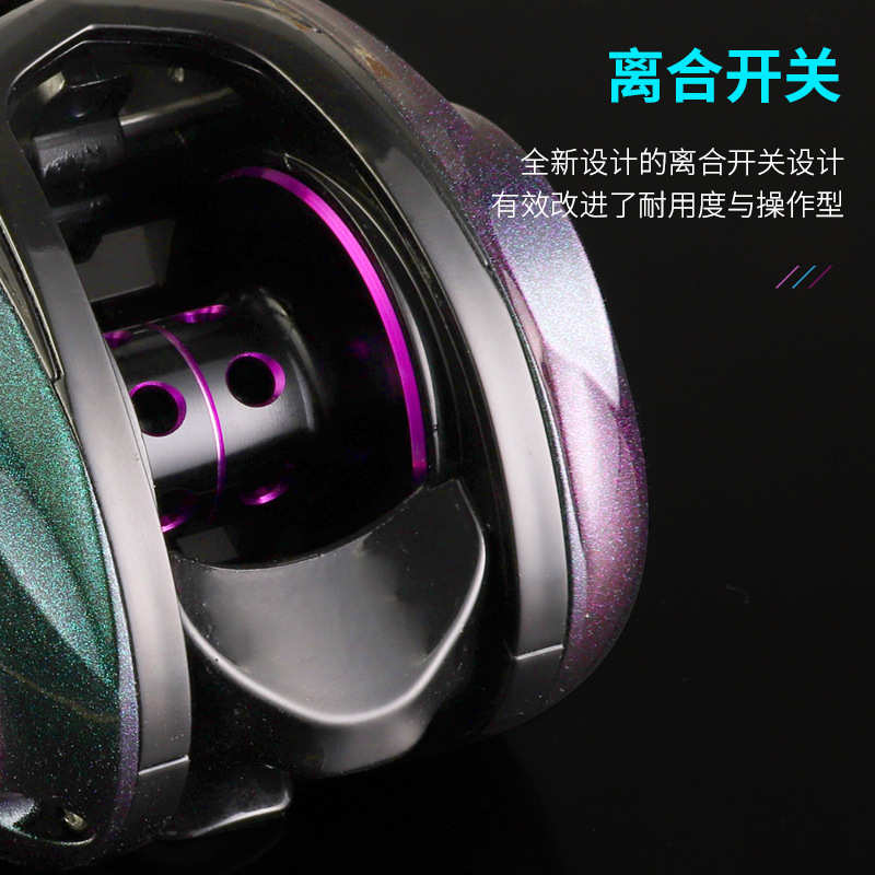 比灵斯双刹车大卸力轴承微物金属水滴轮路亚防炸线渔线轮EVA手把