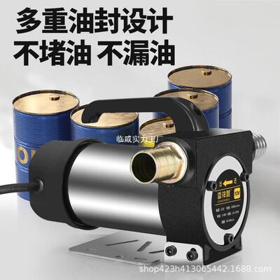 电动油泵油12V4V220V通用柴2泵小型FLF加抽油泵自吸泵抽油泵加油